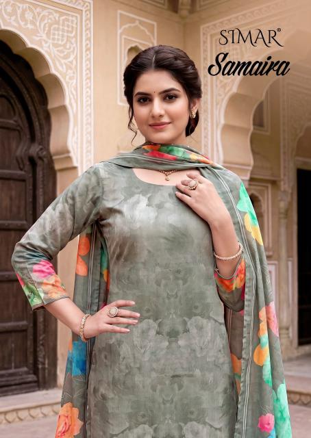 Glossy simar samaira dress material wholesale